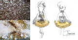 (#1018) Halter flat natural cupcake pageant dress. (white gold) / 2~3 weeks production