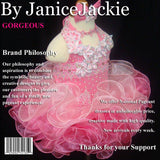 (#101) Halter flat glitz national pageant dress. (pink)