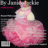 (#101) Halter flat glitz national pageant dress. (pink)