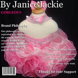 (#101) Halter flat glitz national pageant dress. (pink)