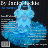 (#102) Halter flat glitz pageant dress. (blue)
