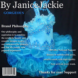 (#102) Halter flat glitz pageant dress. (blue)