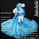 (#1048) Natural decorated halter baby doll shell (turquoise blue) / 2 weeks production