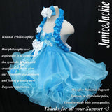 (#1048) Natural decorated halter baby doll shell (turquoise blue) / 2 weeks production