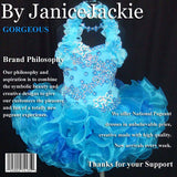 (#105) Halter flat glitz pageant dress. (blue)