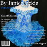 (#119) Off shoulder flat glitz pageant dress. (blue)