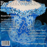 (#119) Off shoulder flat glitz pageant dress. (blue)