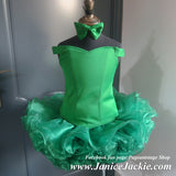 (#1287) Off shoulder flat style plain shell national pageant dress. (emerald green)/ 2~3 weeks production