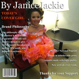 (#168) Off shoulder flat glitz pageant dress. (orange pink)