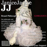 (#210) Halter flat glitz pageant dress. (white)