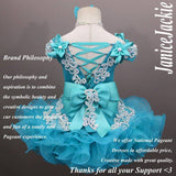 (#239) Off shoulder flare glitz national pageant dress. (sea green) not include necklace
