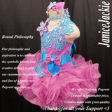 (#244) Halter flat glitz national pageant dress. (purple blue) (*without silver necklace)