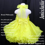 (#248) 3 ways bow-tied ruffle baby doll plain shell (yellow)