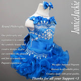 (#308) Straps flat glitz national pageant dress. (white pink) not include necklace