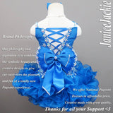 (#308) Straps flat glitz national pageant dress. (white pink) not include necklace