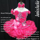 (#316) Off shoulder flare glitz pageant dress. (berry) (without necklace)
