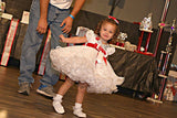 (#293) Princess sleeves lace glitz baby doll dress. (white red) / 2~3 weeks production (*without necklace)