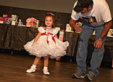 (#293) Princess sleeves lace glitz baby doll dress. (white red) / 2~3 weeks production (*without necklace)
