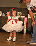 (#293) Princess sleeves lace glitz baby doll dress. (white red) / 2~3 weeks production (*without necklace)