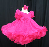 Princess sleeves lace baby doll plain dress. (berry) (item: PSBLPNBY0001)