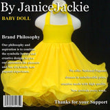 (#76) Halter chiffon baby doll plain shell (yellow)