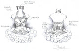 (DRESS EXAMPLE) Halter flared mega glitz national pageant dress. (white) (item: OnlyOne-003) not include necklace
