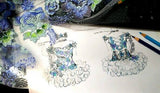 (DRESS EXAMPLE) Off shoulder flat glitz national pageant dress. (white ice blue) (item: OnlyOne-009) not include necklace