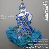 (DRESS EXAMPLE) Straps flat glitz national pageant dress. (emerald green) (item: OnlyOne-023)