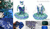 (DRESS EXAMPLE) Straps flat glitz national pageant dress. (emerald green) (item: OnlyOne-023)