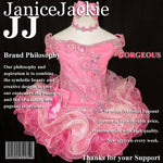 (#185) Off shoulder flat glitz pageant dress. (pink)