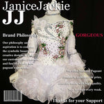 (#210) Halter flat glitz pageant dress. (white)