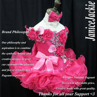 (#316) Off shoulder flare glitz pageant dress. (berry) (without necklace)