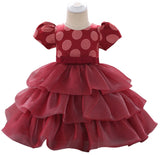 (#6003) Economic type pageant dress (dress name: baby girly) (seafoam, pink, deep red, yellow)