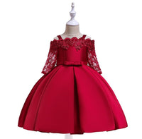 (#6004) Economic type pageant dress (dress name: lovely crown) (deep red)
