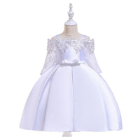 (#6004) Economic type pageant dress (dress name: lovely crown) (white)