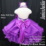 (#GBD-004) MADE TO ORDER / Halter glitz baby doll dress. (purple) / 2~3 weeks production