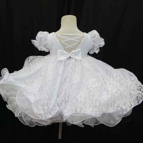 Princess sleeves lace baby doll plain dress. (white) (item: PSBLPNWE00 janicejackie Princess sleeves lace baby doll plain dress. (white) (item: PSBLPNWE00 janicejackie
