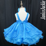 (PRE - ORDER) Halter lace baby doll plain shell (blue) (item: HRBLPNBE0002A)