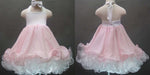 Chiffon straps baby doll shell. (white pink)